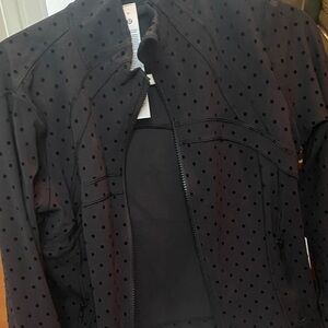 lululemon athletica Black Polka Dot cropped define jacket NWT size 10